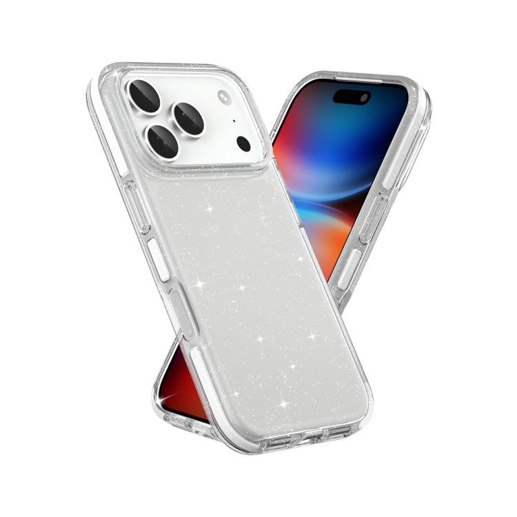 Dual Color Clear Glitter TPU + TPE Full Coverage Phone Case, For iPhone 17 Pro Max, For iPhone 17 Pro, For iPhone 17, For iPhone Air, For iPhone 16 Pro Max, For iPhone 16 Pro, For iPhone 16 Plus, For iPhone 16, For iPhone 15 Pro Max, For iPhone 15 Pro... - Image 2