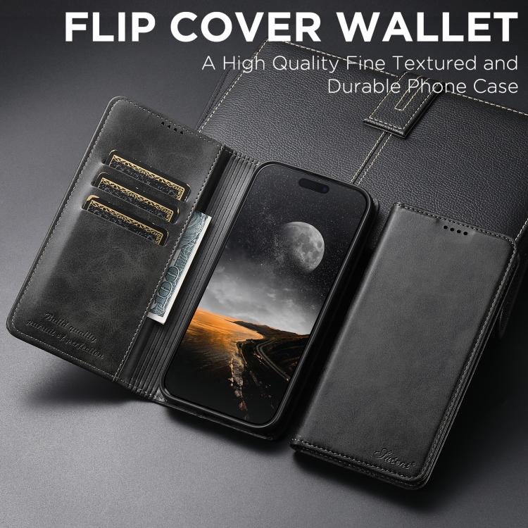 Suteni Calf Texture Horizontal Flip Leather Phone Case, For iPhone 17 Pro Max, For iPhone 17 Pro, For iPhone 17, For iPhone Air, For iPhone 16e, For iPhone 16 Pro Max, For iPhone 16 Pro, For iPhone 16 Plus, For iPhone 16, For iPhone 15 Pro Max... - Image 2