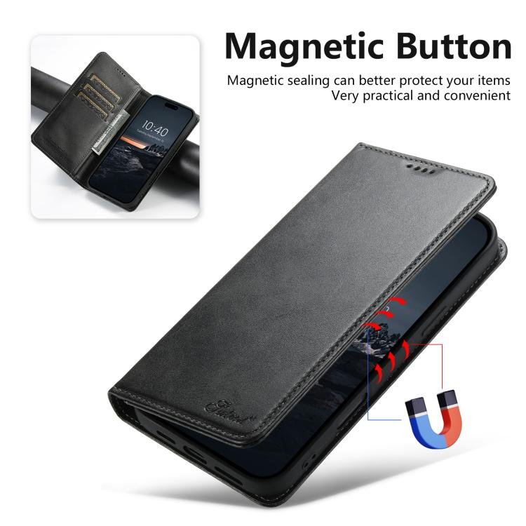 Suteni Calf Texture Horizontal Flip Leather Phone Case, For iPhone 17 Pro Max, For iPhone 17 Pro, For iPhone 17, For iPhone Air, For iPhone 16e, For iPhone 16 Pro Max, For iPhone 16 Pro, For iPhone 16 Plus, For iPhone 16, For iPhone 15 Pro Max... - Image 3